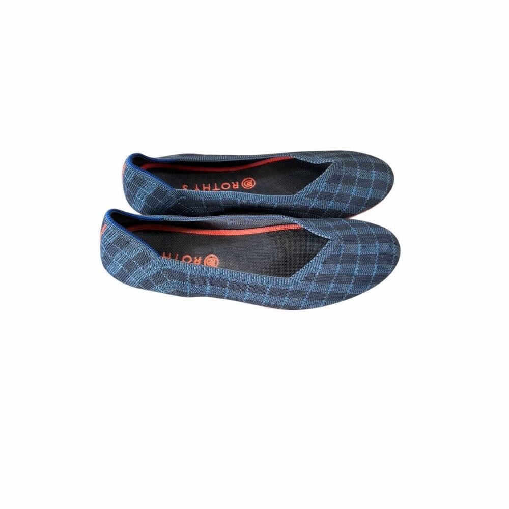 Rothy’s The Point Flats in Blue Glen Plaid - Picture 3 of 9